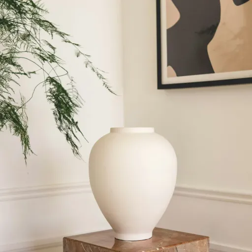 Matte Ceramic Vase for Dried or Fresh Flowers